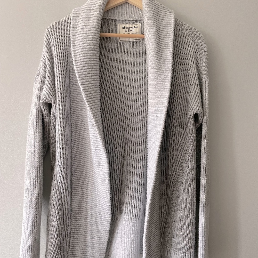 Gray Abercrombie Sweater Cardigan